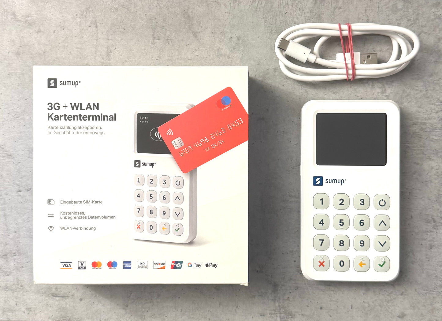 SumUp 3g Kartenterminal | Kartenlesegerät | Weiß |⚡️📦